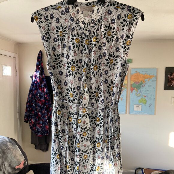 LOFT Size Small Women's Button Down Floral Maxi Dress with Belt - Picture 1 of 4